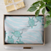 Papier Mousseline Tortues de mer turquoises d'aquarelle sur les (Cadeau)