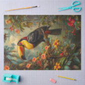 Papier Mousseline Toucan tropical (Artisanat)
