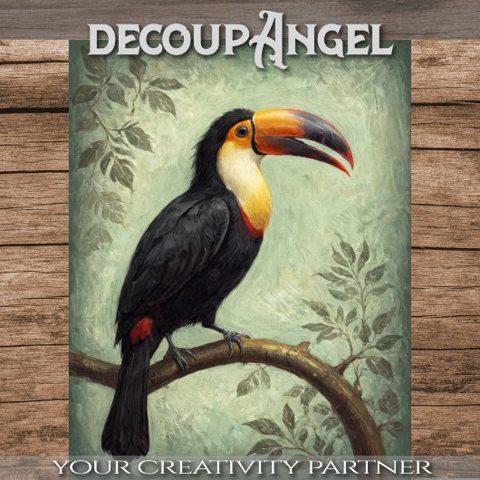 Papier Mousseline Toucan Tropical Touch - Découpage -