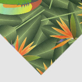 Papier Mousseline Toucans et oiseaux tropicaux des fleurs de paradis (Détail)