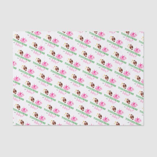 Papier Mousseline Touchdowns ou Tutus Genre Reveal Party (Recto)