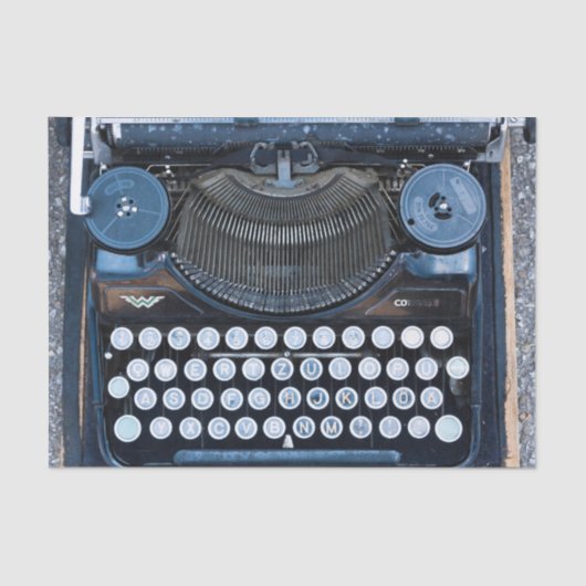 Papier Mousseline Touches d'ancienne machine à écrire 10lb Papier de (Recto)