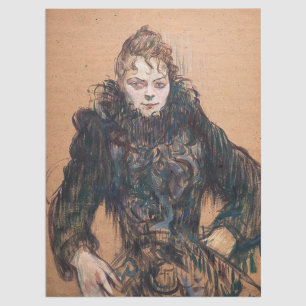 Papier Mousseline Toulouse-Lautrec - Femme au boa noir