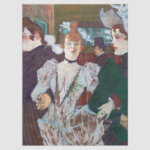 Papier Mousseline Toulouse-Lautrec - La Goulue arrivant au Rouge