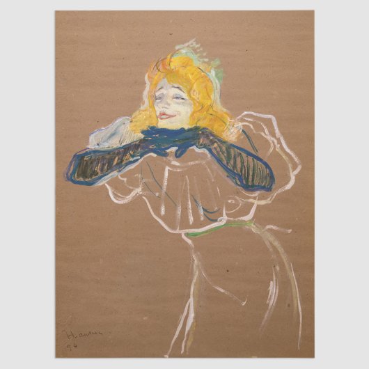Papier Mousseline Toulouse-Lautrec - Yvette Guilbert Singing