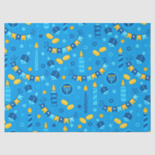 Papier Mousseline Toupies de Hanouka