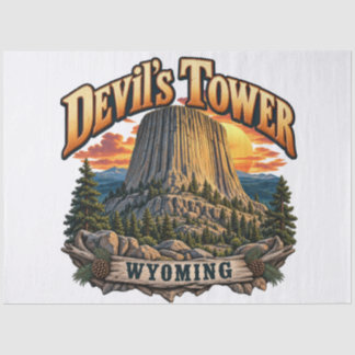 Papier Mousseline Tour de l'Enfer Wyoming Graphique de coucher de so