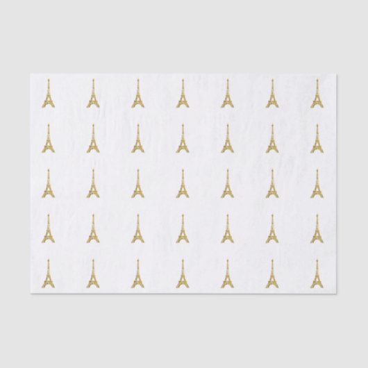 Papier Mousseline Tour Eiffel d'or (Recto)