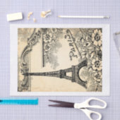 Papier Mousseline Tour Eiffel et le mot "Paris" Imprimer (Artisanat)