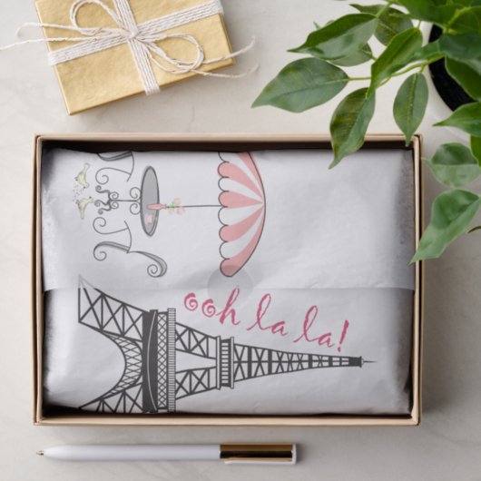 Papier Mousseline Tour Eiffel Paris (Cadeau)