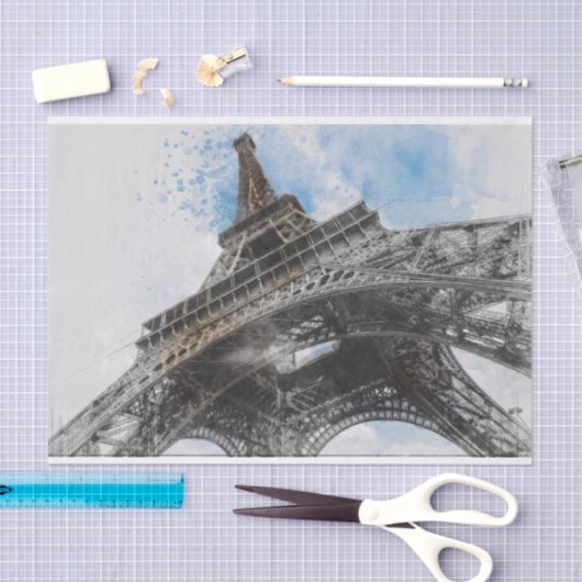 Papier Mousseline Tour Eiffel, Paris, France (Artisanat)