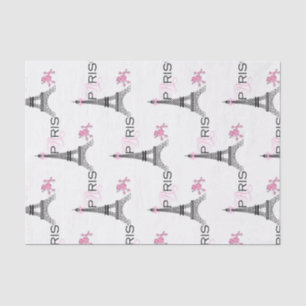 Papier Mousseline Tour Eiffel Paris France Arc-en-ciel Poodle Chic