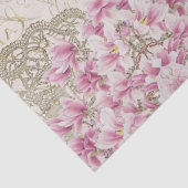 Papier Mousseline Tour Eiffel, Paris Magnolia Rose (Détail)