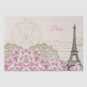 Papier Mousseline Tour Eiffel, Paris Magnolia Rose