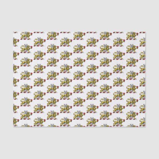 Papier Mousseline Tour Lion Fleur de Lis Crest Emblem C (Recto)