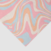 Papier Mousseline Tourbillon de liquide abstrait moderne Peach Fuzz (Détail)