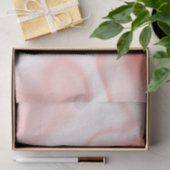 Papier Mousseline Tourbillons en marbre blanc et or rose (Cadeau)