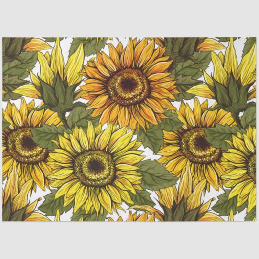 Papier Mousseline Tournesol à main (Recto)