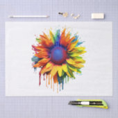 Papier Mousseline Tournesol Art Abstrait peinture à fleurs Sun (Artisanat)