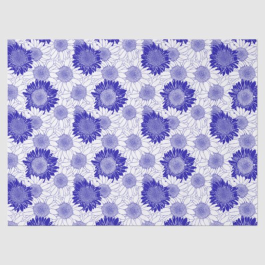 Papier Mousseline Tournesol Bleu (Recto)