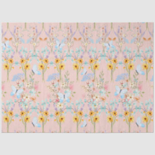 Papier Mousseline Tournesol Floral Bleu de Pâques Découpage