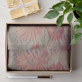 Papier Mousseline Tournesol Floral Turquoise Corail Rose Texture Gru (Cadeau)