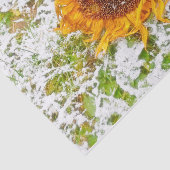 Papier Mousseline Tournesol Jaune En Hiver Découpage De Neige (Détail)