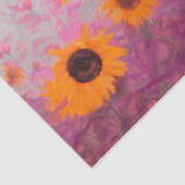 Papier Mousseline Tournesol jaune orange violet automne (Détail)