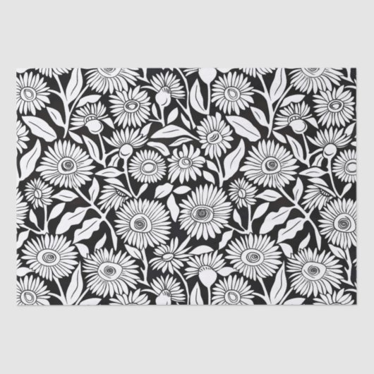 Papier Mousseline Tournesol minimal noir noir noir (Recto)