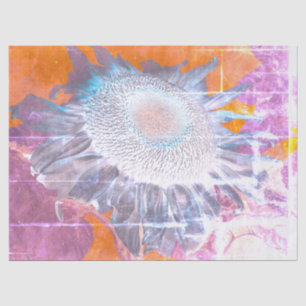 Papier Mousseline Tournesol Négatif Violet Brun Chic Art Vintage
