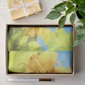 Papier Mousseline Tournesol-Pays Aquarelle jaune rustique (Cadeau)