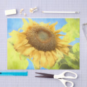 Papier Mousseline Tournesol-Pays Aquarelle jaune rustique (Artisanat)