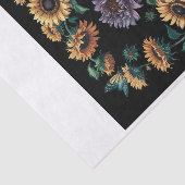 Papier Mousseline Tournesol pourpre, Dramatique Découpage Florale (Détail)