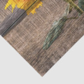 Papier Mousseline Tournesol rustique en bois (Détail)