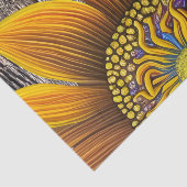 Papier Mousseline Tournesol rustique sur la Barre (Détail)