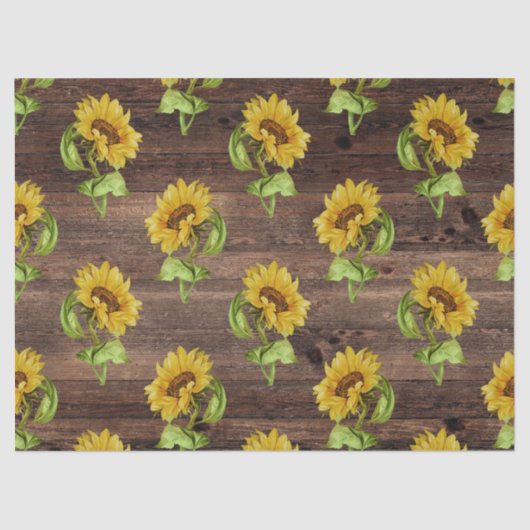 Papier Mousseline Tournesol rustique sur la page de découpage du boi (Recto)