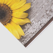 Papier Mousseline Tournesol sur une table en bois (Détail)