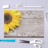 Papier Mousseline Tournesol sur une table en bois (Artisanat)