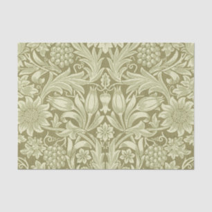 Papier Mousseline Tournesol William Morris Vintage Olive Damask