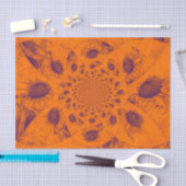 Papier Mousseline Tournesols Abstrait Orange Colonnes d'automne Déco (Artisanat)