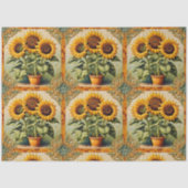 Papier Mousseline Tournesols Belle Collection Moderne (Recto)