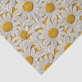 Papier Mousseline Tournesols en cuir gravé (Détail)
