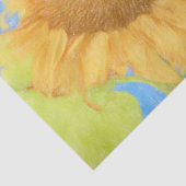 Papier Mousseline Tournesols géants Country Soft Yellow Sketch Art (Détail)