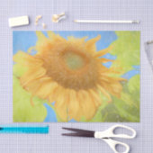 Papier Mousseline Tournesols géants Country Soft Yellow Sketch Art (Artisanat)