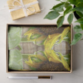 Papier Mousseline Tournesols rustiques avec Bees Dentelles en bois C (Cadeau)