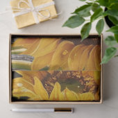 Papier Mousseline Tournesols Rustiques Sur Barton Imprimer (Cadeau)