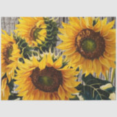 Papier Mousseline Tournesols Rustiques Sur Barton Imprimer (Recto)