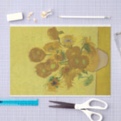 Papier Mousseline Tournesols, Vincent van Gogh post-impressionniste (Artisanat)
