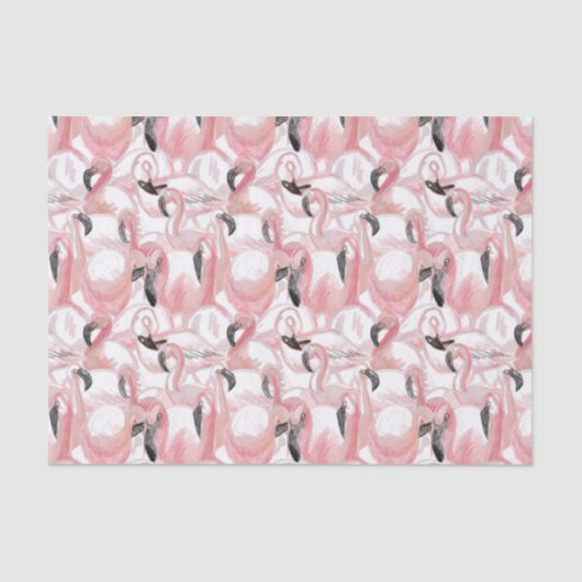 Papier Mousseline tous les flamants (Recto)