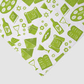 Papier Mousseline Tous Les Symboles Pour Pâques En Vert (Détail)